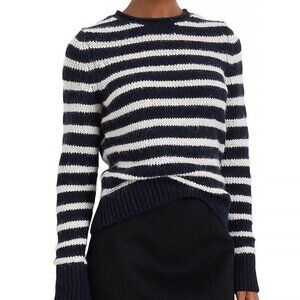 Alex Mill Jamie Striped Sweater Merino Wool-blend In Navy, Size XS, New with Tag